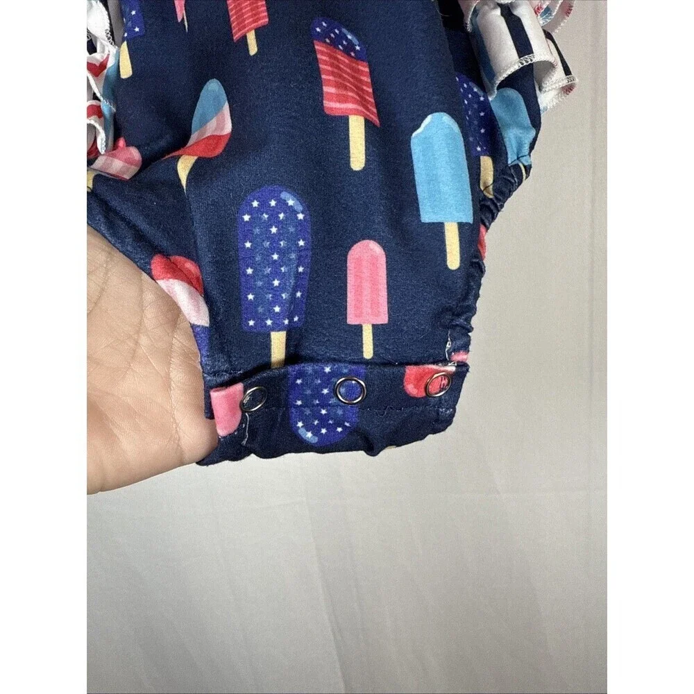 Pete And Lucy Popsicle Print Romper Size 12-18 M Preowned - Picture 7 of 11